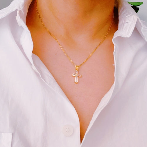 My Dear Crystal Cross Necklace (Copy)