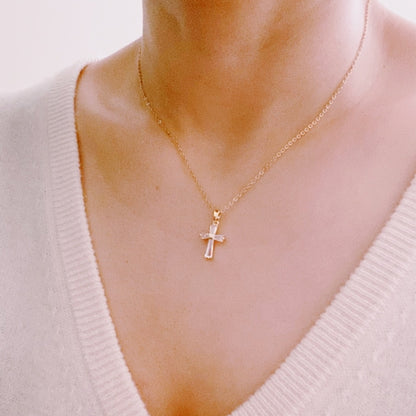 My Dear Crystal Cross Necklace (Copy)
