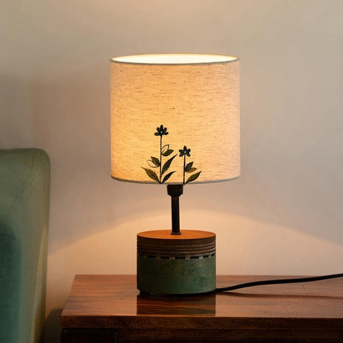 Hand Painted Mango Wood LED Table Lamp